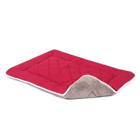 DGS Pet Products Pet Cotton Canvas Sleeper Cushion Extra Small Sand 15" x 20" x 1" (Color: Berry, size: large)