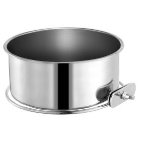 1Pc M Size Stainless Steel Dog Bowl Pets Hanging Food Bowl Detachable Pet Cage Food Water Bowl With Clamp Holder (Option: M)